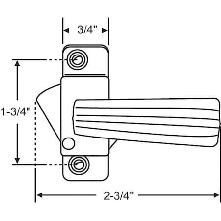 Strybuc Inside Latch Black 1-3/4in 17-1